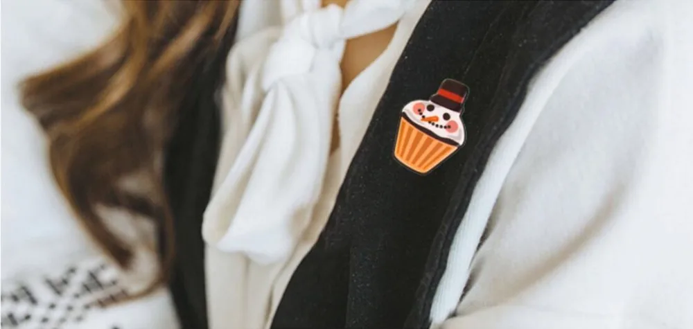 12 шт./партия-Детский милый мультфильм акрил Pin Девушки платье украшения, аксессуары и украшения