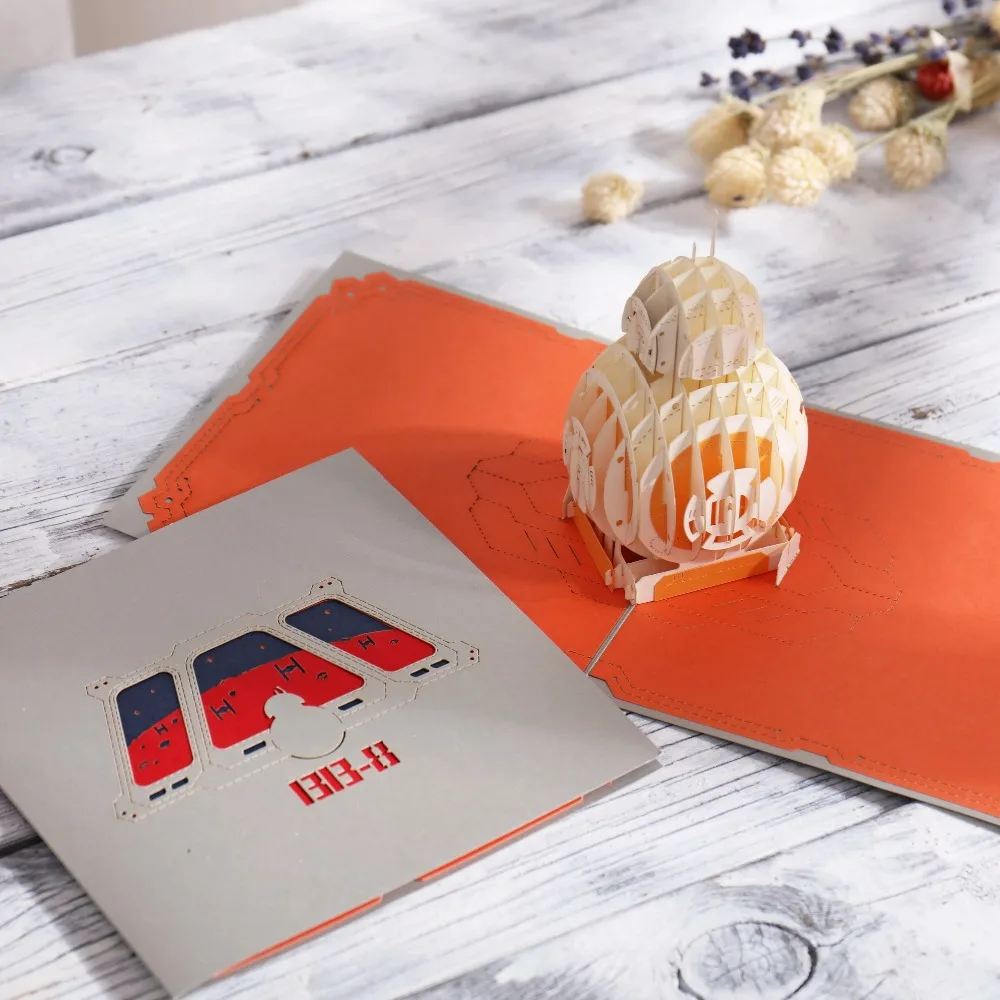 AIT карта ручной работы POP UP CARD Robot BB8|Открытки и приглашения| |