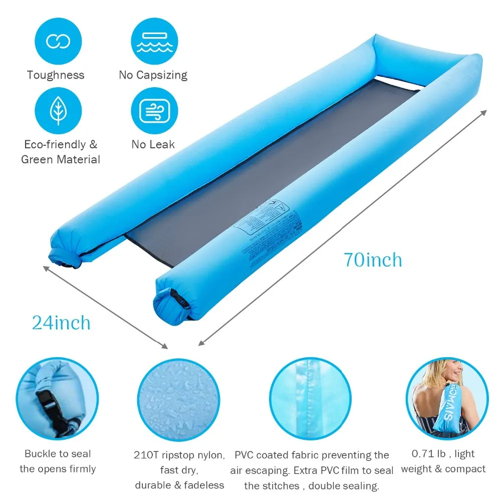 Надувной бассейн портативный плавающий шезлонг стул водный гамак пляжный