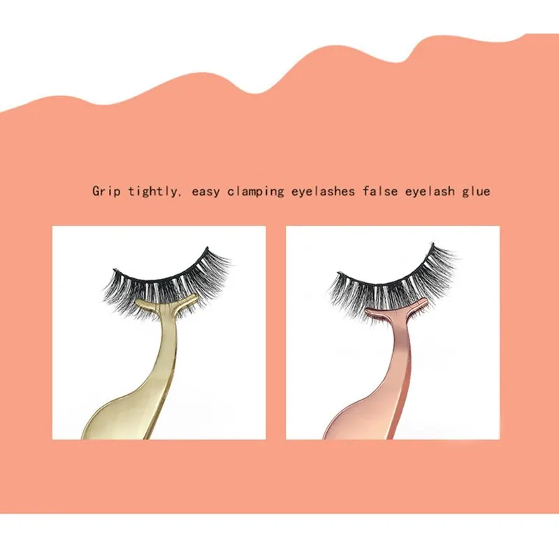 Magnetic False Eyelashes Extensions Make Up mink strip eye lashes Tweezers 3d Clip Clamp Makeup Forceps Tool Beauty | Красота и