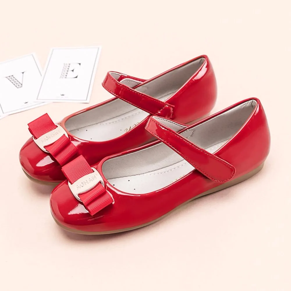 

Kids girls ballerinas shoes princess patent leather shoes with fashion single shoes