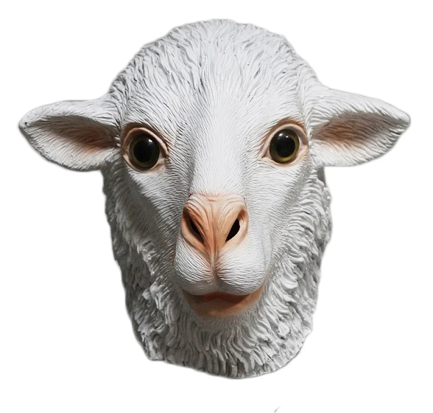 Antelope Реалистичная овечья маска для детей Праздничная Вечеринка животное полная