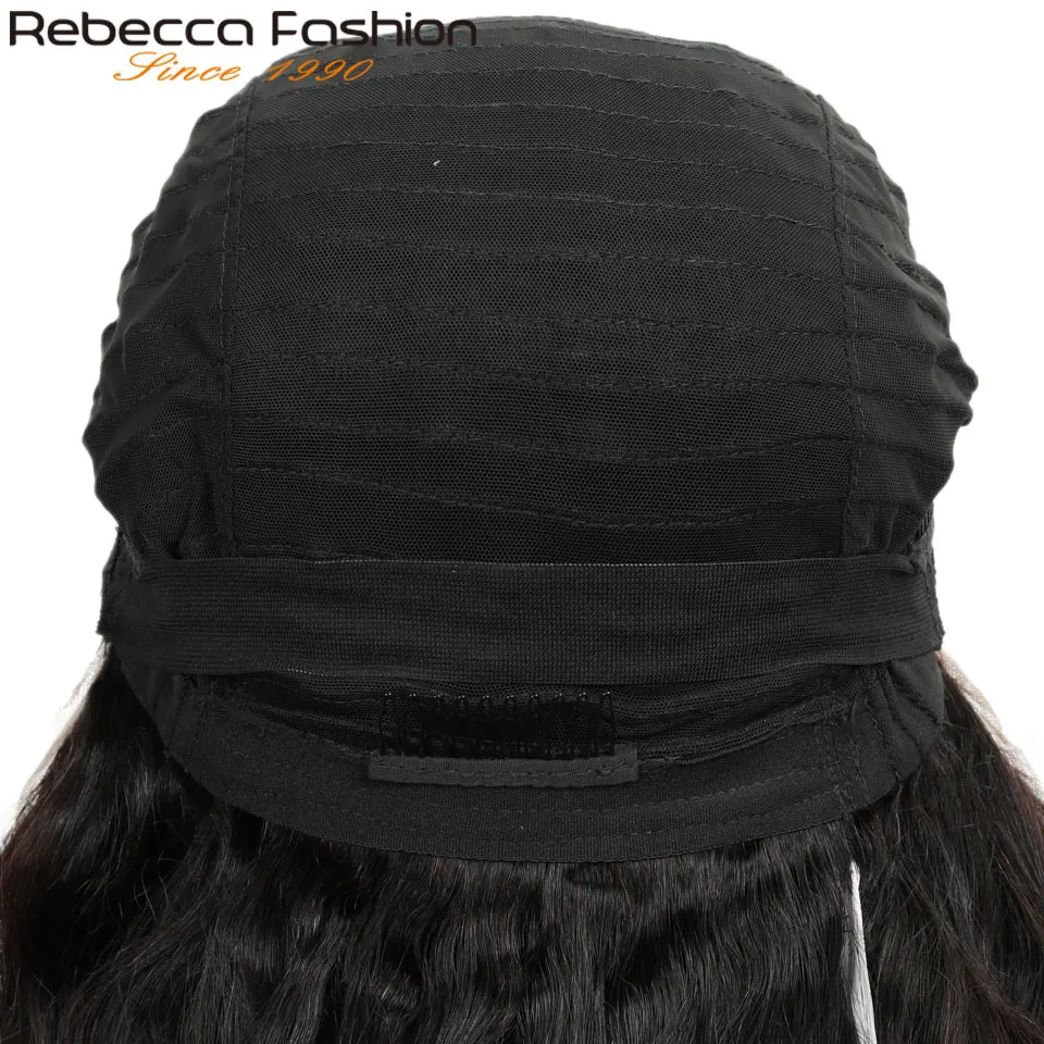 Rebecca короткие Синтетические волосы на кружеве человеческих волос парики для