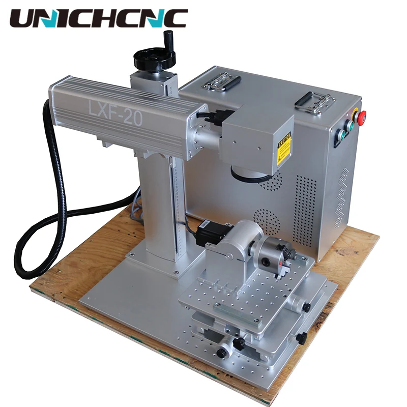 UNICHCNC ручной 20 Вт 30 50 маркировочная машина для цветного волокна Mopa|Фрезы по дереву|
