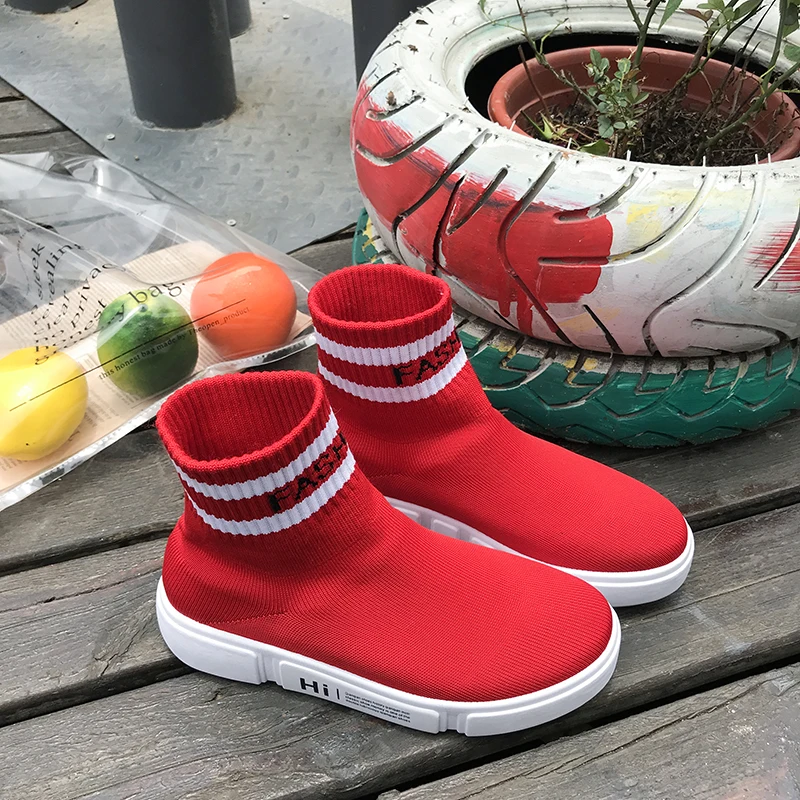 LUONTNOR High Ankle Women Running Sneakers 2018 New Arrival Athletic Sock Shoes Females Outdoor Walking Zapatillas Mujer | Спорт и