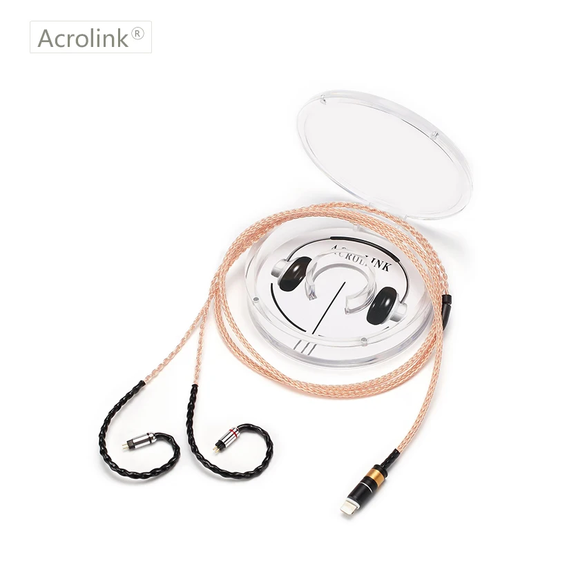 

Acrolink 1,2 м 16 ядер высокое качество PCOCC DIY Модернизированный кабель для ремонта наушников Замена с 0,78 мм 2 контакта интерфейс для iPhone