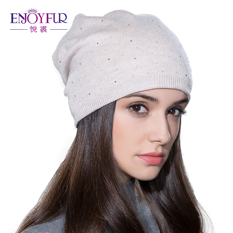 ENJOYFUR Женская зимняя шерстяная шапка|winter wool hat|wool hatwinter hat women |