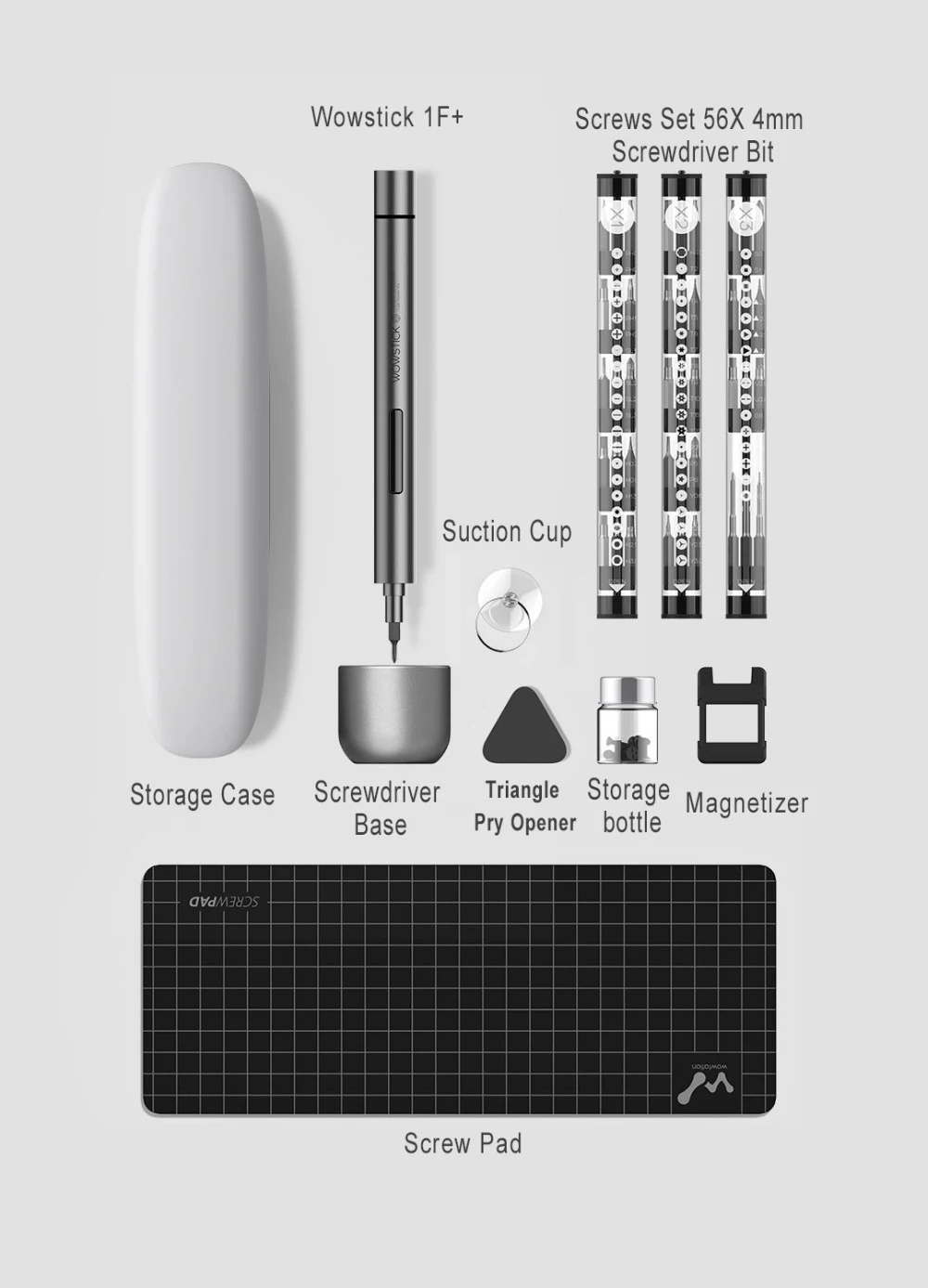 XIAOMI Wowstick 1F Pro мини электрическая отвертка перезаряжаемая Беспроводная мощность Набор отверток с светодиодный литиевой батареей