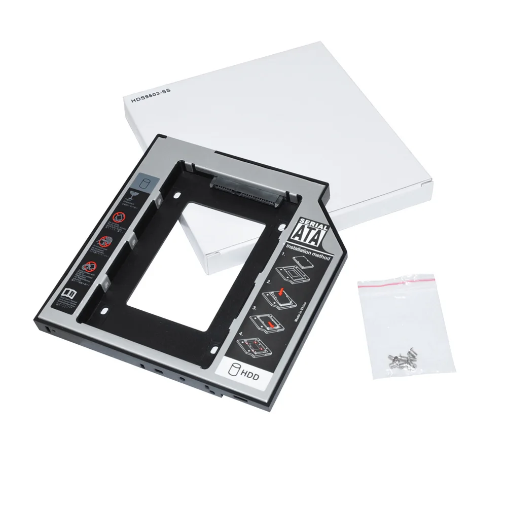 Sunvalley 2nd HDD Caddy 2 5 &quot9 мм SATA 3 0 чехол для SSD ноутбука жесткий диск с панелью|Корпус