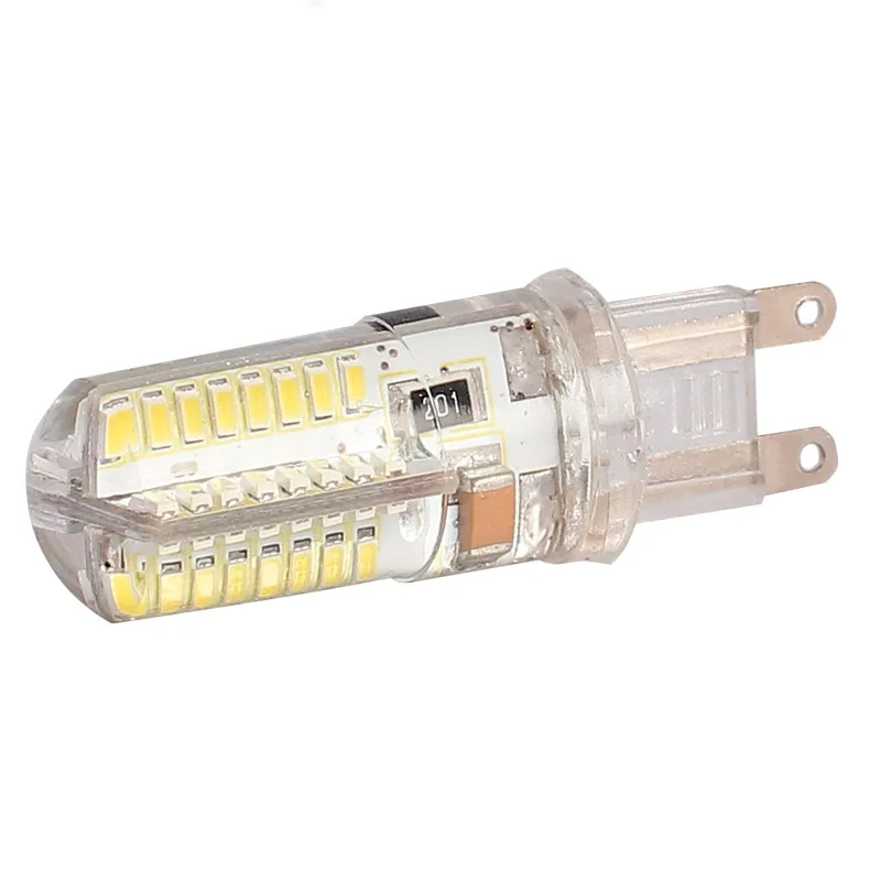 1x220V 230V G9 4 Вт силиконовый 64 светодиодный лампы SMD3014 кукурузы лампа Светодиодный