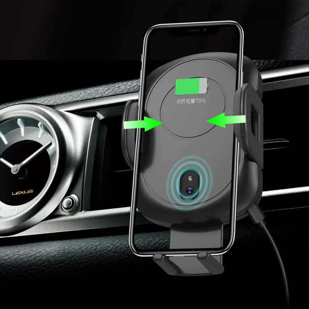 10 Вт беспроводное автомобильное зарядное устройство для iPhone XS Max Быстрая