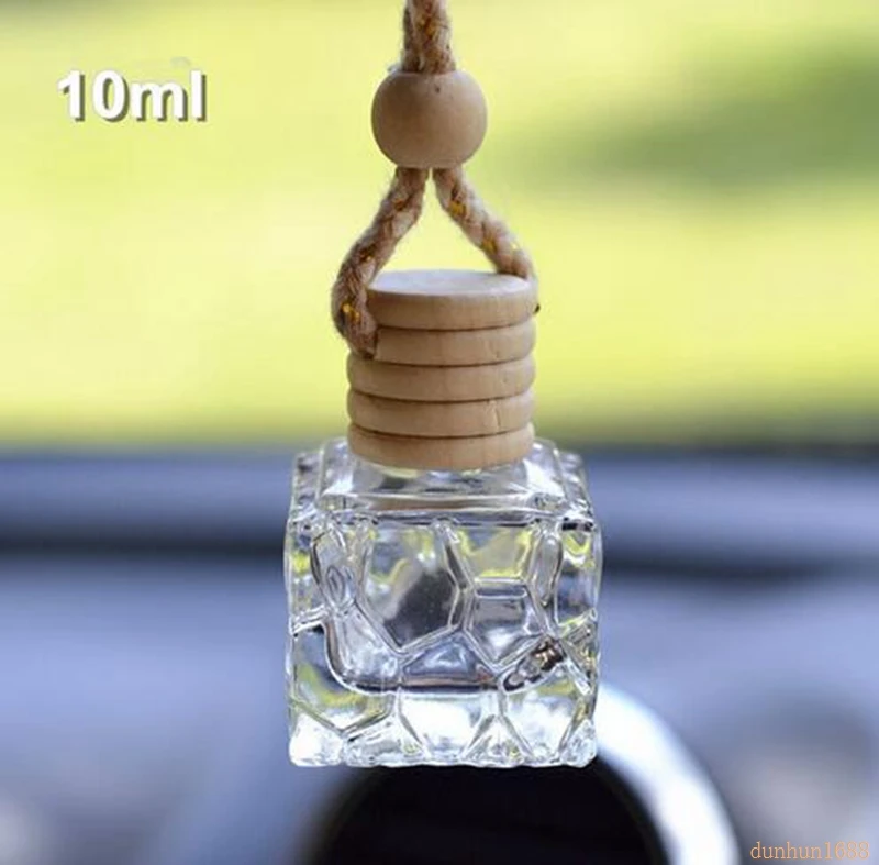 100pcs/lot 10ml Hanging Car Perfume Bottles Car Pendant Accessories Bottle Empty Glass Bottle Wholesale#433