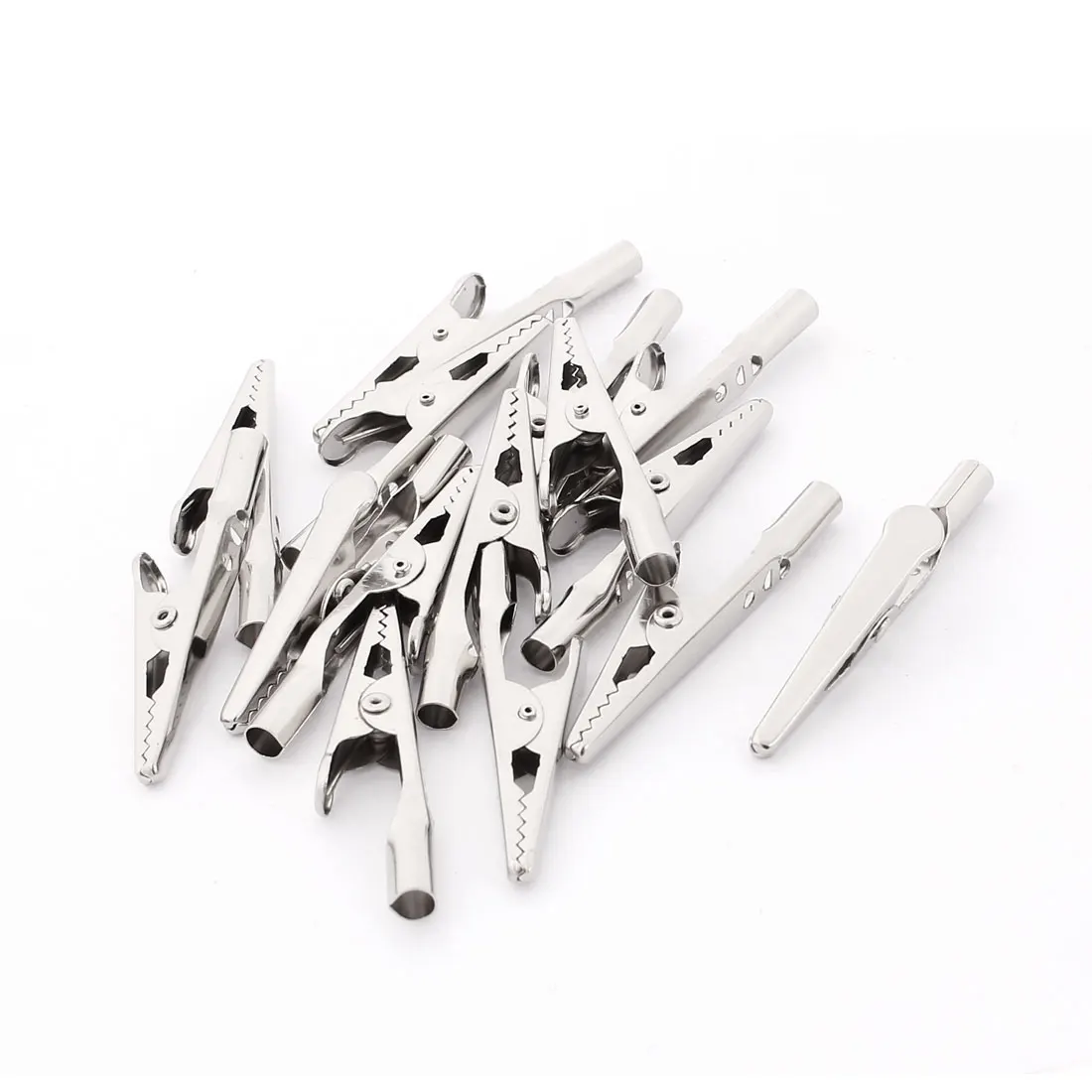 

UXCELL Hot Selling 15Pcs/lot 0.3cm/3mm Alligator Clips With Teeth Aligator Hair Bows Metal Clips for Testing Work High Quality