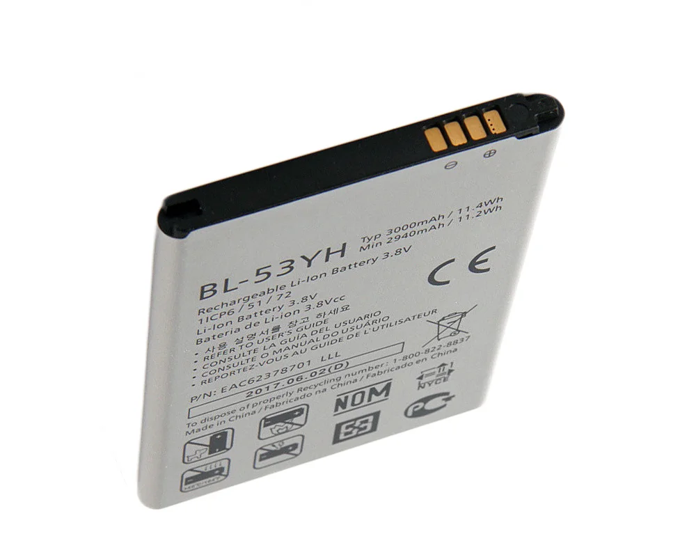 Аккумулятор ISUNOO 3000 мА · ч BL-53YH для LG G3 D830 D850 D851 D855 D857 D858 D859 F400 F460 F470 VS985 | Мобильные