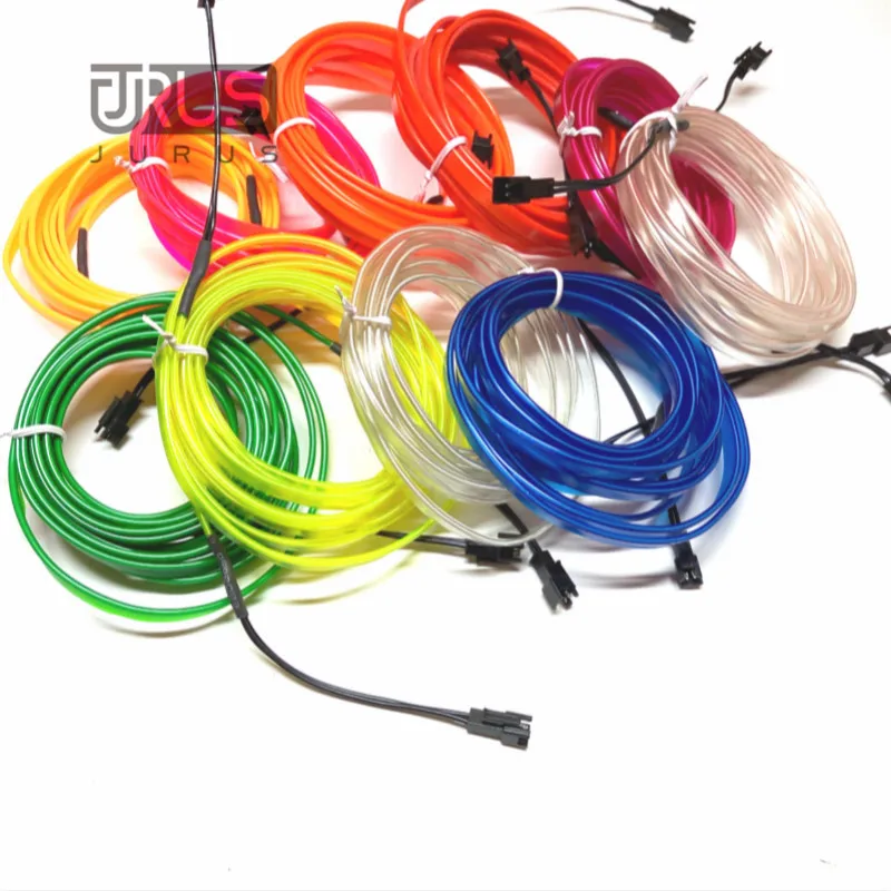 

JURUS 5meters car diy decorative lights driving at night atmosphere el cold light line dashboard console door with 12v inverter