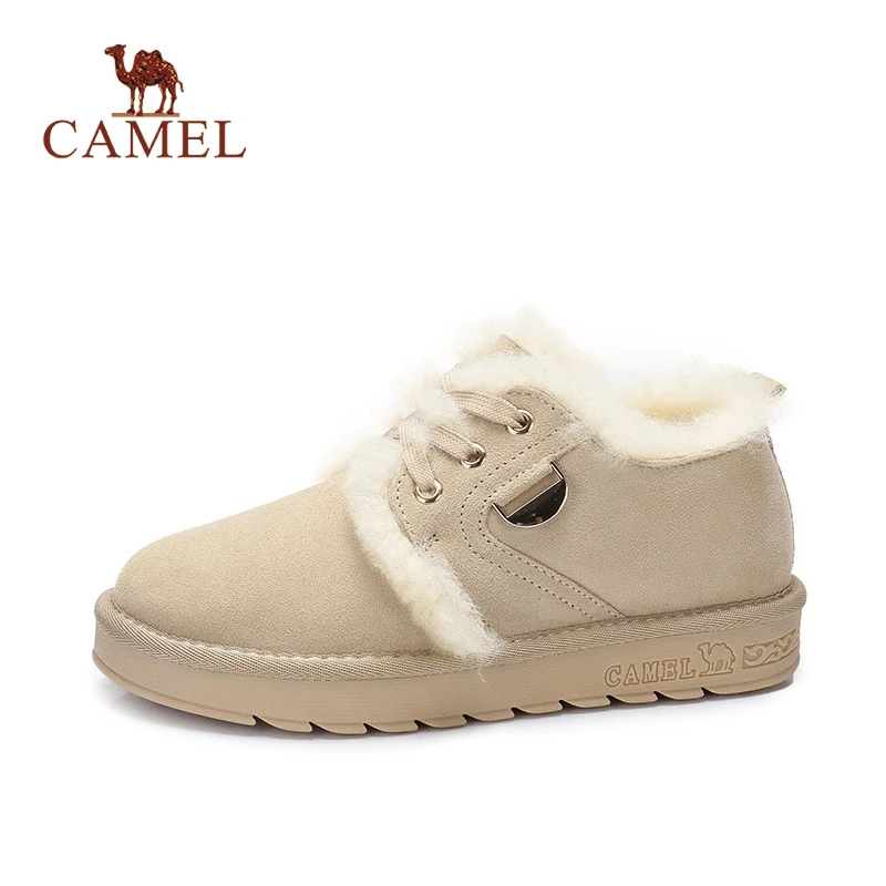 CAMEL/зимняя Модная Повседневная Новая женская обувь на плоской подошве зимние