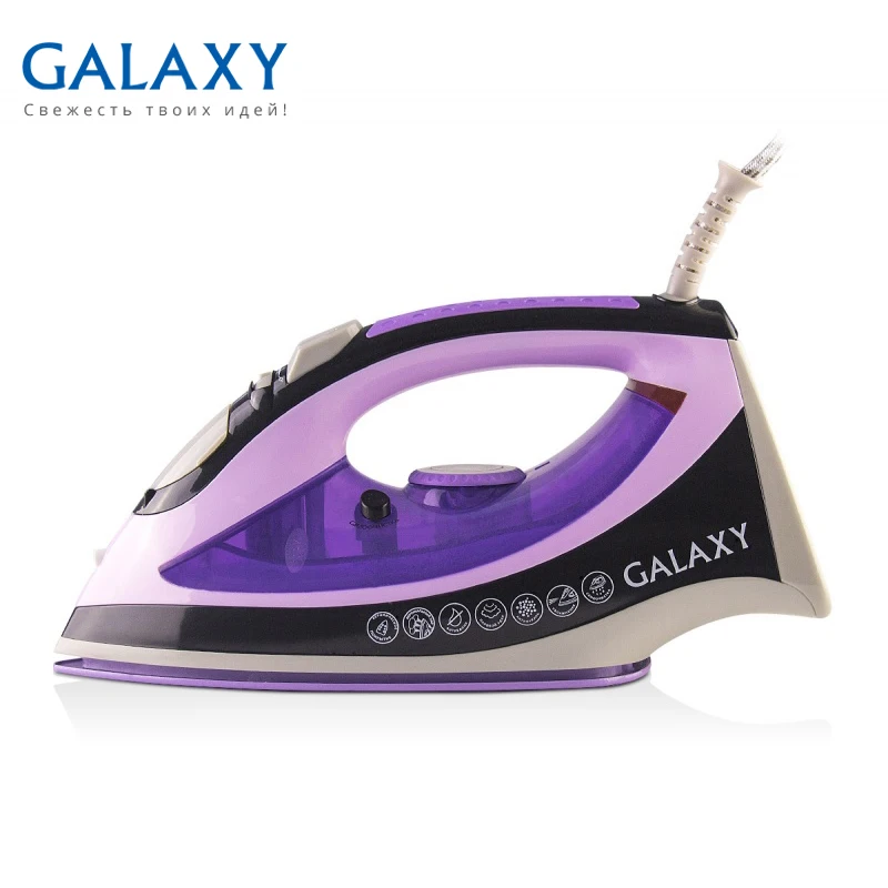 Паровой утюг Galaxy GL 6110 (мощность 2200 Вт керамическая подошва защита от накипи