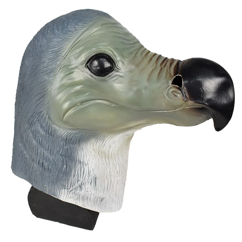 Bird Mask Горячая Косплей резиновая маска животного попугая ворона курица индейка карнавальный костюм голова латексная птица маска для вечерние - Цвет: Bird Mask
