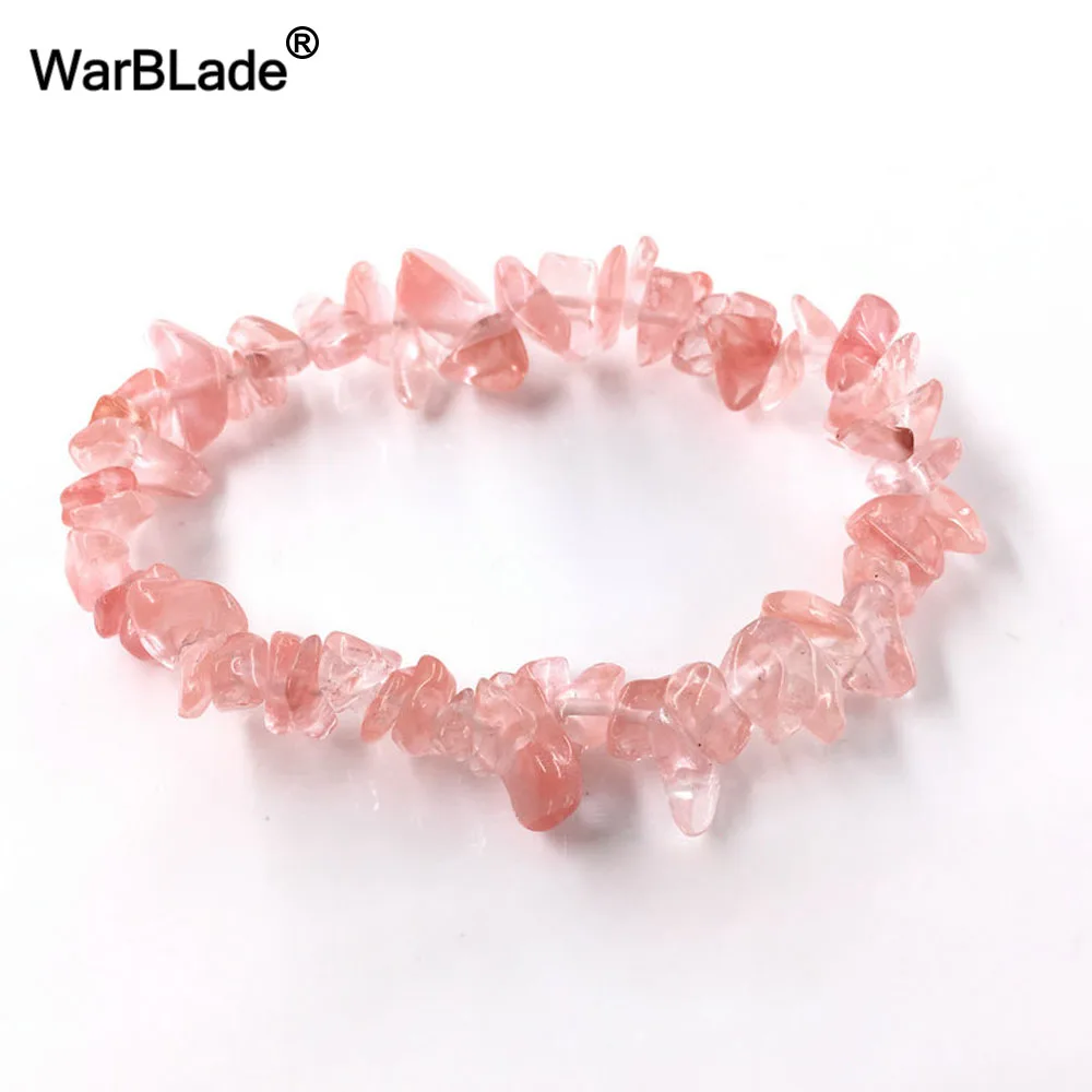 watermelon red WarBLade 10 шт. натуральный браслет с драгоценным камнем стрейч чип бусины самородки гранат кристалл черный оникс Amazon браслет браслеты для женщин - Окраска металла: watermelon red
