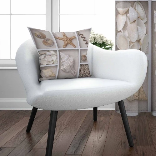 Еще с оригинальным изображением тропического пляжа брошь в виде морской звезды