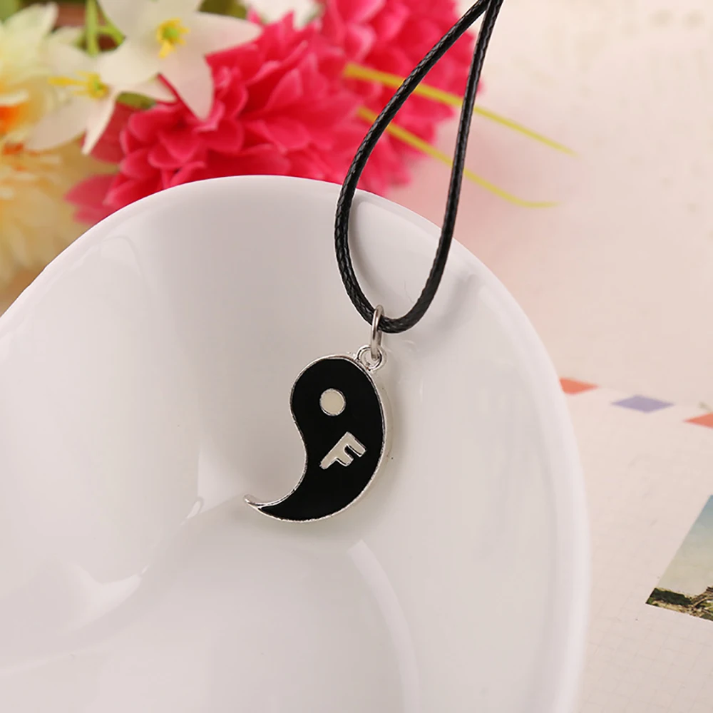 1 набор, лучшие друзья, Ying Yang, ожерелья, два Багуа, ожерелья с подвеской-кулоном lureme для женщин, Мужчин, Ювелирные изделия дружбы(nl004220