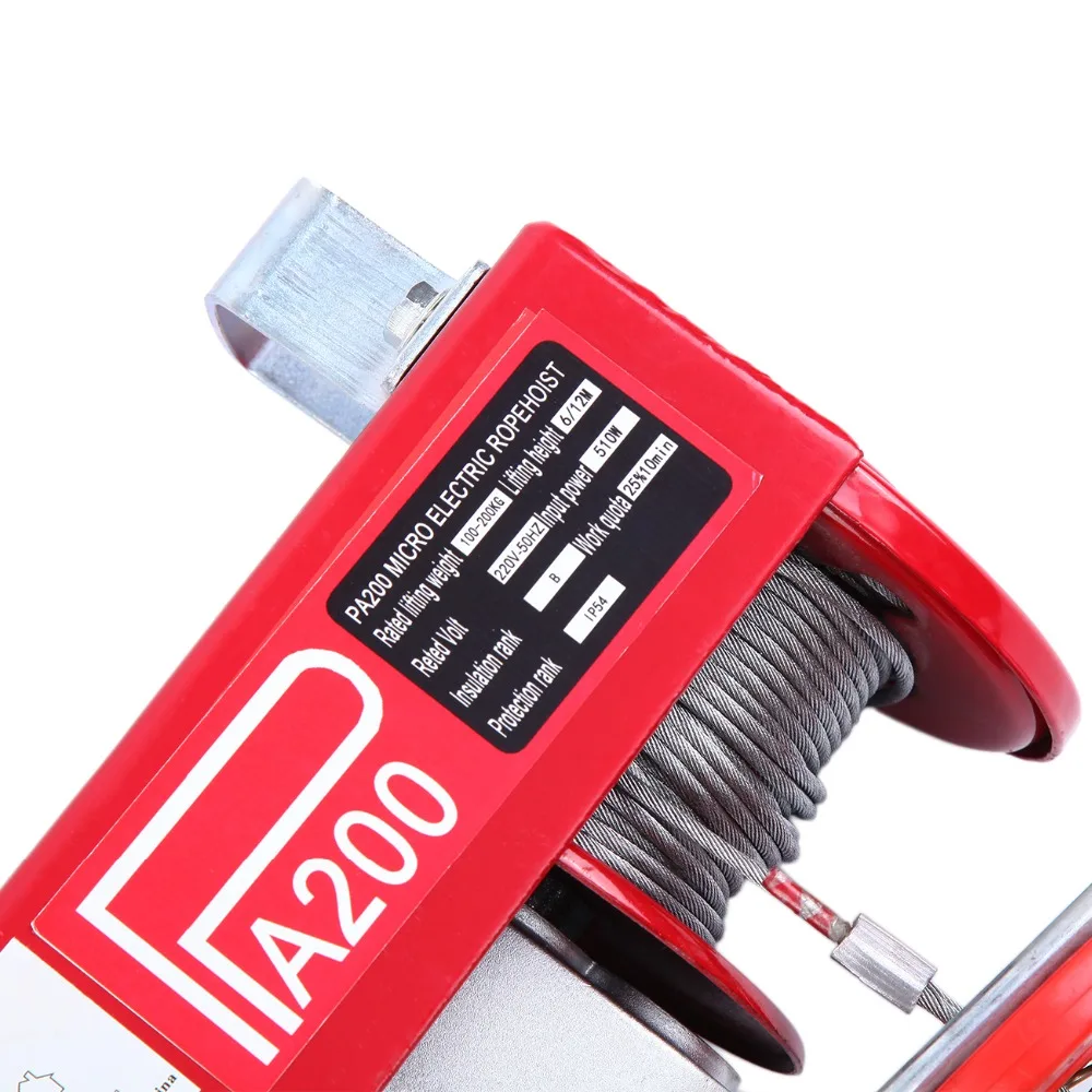 Mini Electric Hoist Winch Crane 200kg Lifting Motor Rope W/ Wireless Remote Control | Инструменты