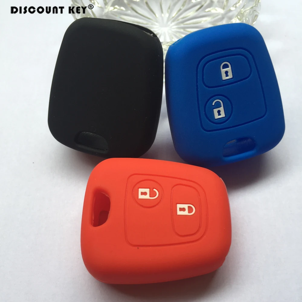 Силиконовый чехол для ключей от машины крышка Citroen C1 C2 C3 Pluriel C4 C5 C8 Xsara Picasso peugeot 206 307