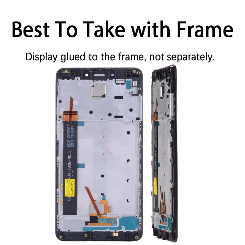 Дисплей для XIAOMI Redmi Note 4 LCD в сборе с тачскрином на рамке Оригинал 5.5'' черный