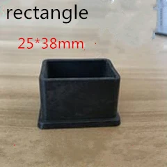 25x38mm 12 шт., квадратные силиконовые колпачки для ног стула, нескользящие носки для ног, противоскользящие носки, защитные накладки для пола, пробки для труб, плата за выравнивание мебели - Цвет: 25x38mm