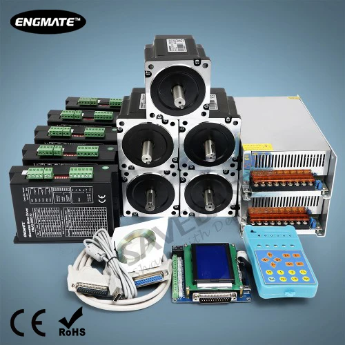5 осей Стандартная ЧПУ Комплект Nema34 Шаговый Мотор 60 В в PSU для DIY