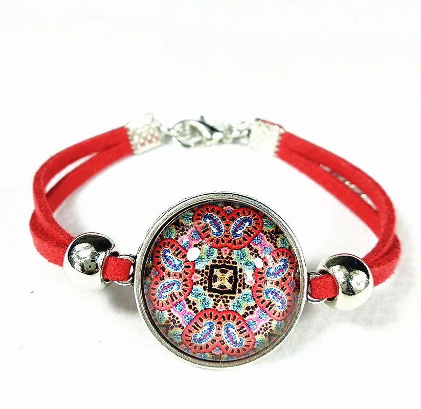 24 шт. (искусственная Мандала) Цветок Бандана Пейсли ручная цепочка искусство