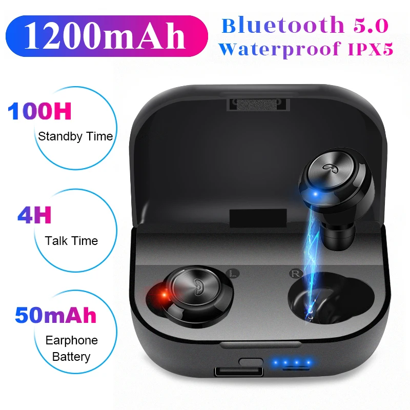 A6 Bluetooth 5 0 беспроводные наушники TWS спортивные гарнитура вкладыши для телефона