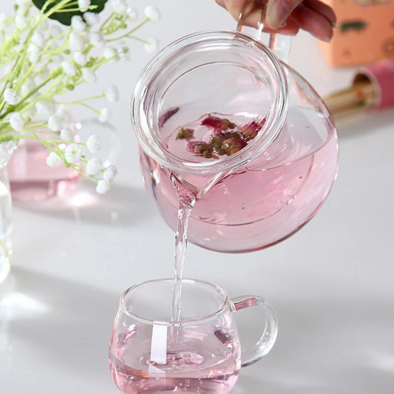 Hot Sale New Arrival 500ML Heat Resistant Hyaline Glass Teapot Coffee Tea Set Office Flower Pot With Filter Sets | Дом и сад