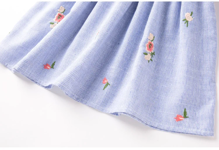 QAZIQILAND Baby Girls Dress 2018 Brand Spring Long-Sleeve Princess Striped Girl Clothe Children Dresses Clothes | Детская одежда и