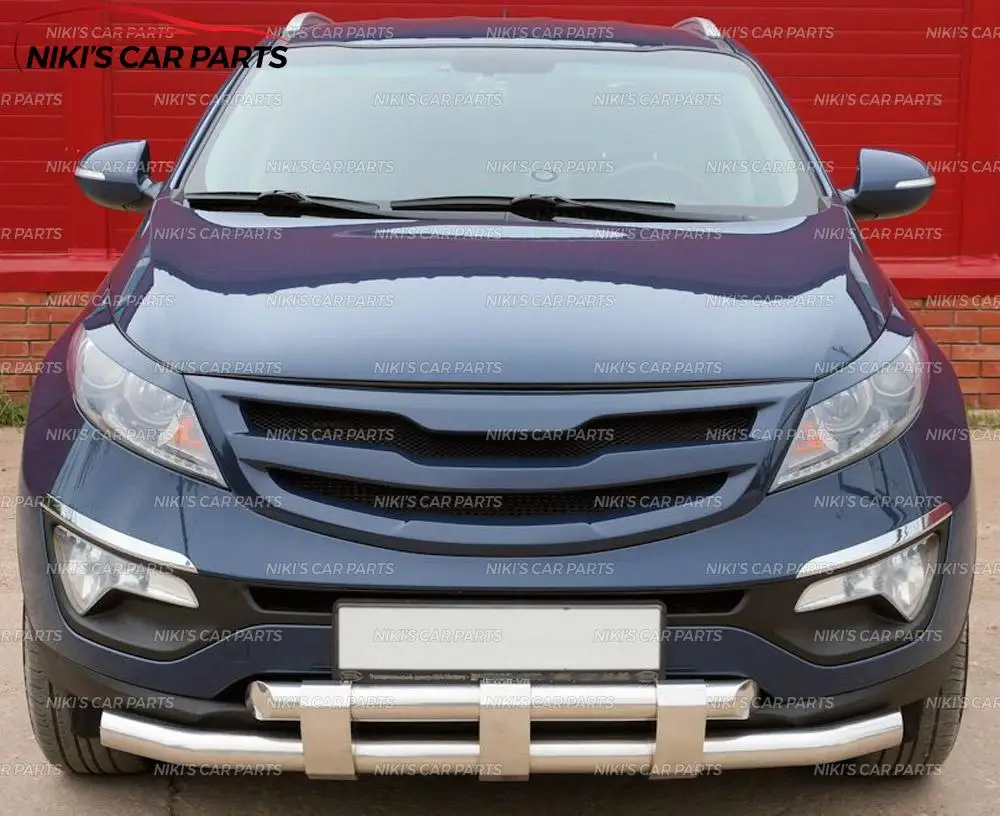 Чехол с решеткой радиатора для Kia Sportage III 2011 2015 перекладиной из АБС пластика
