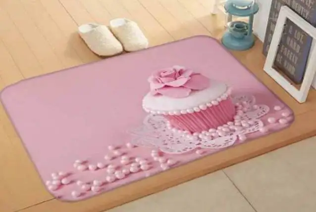 Напольный коврик для кухни 50x80 см с изображением фруктов желтого красного