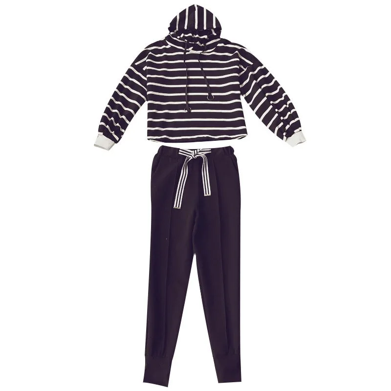 Модный спортивный костюм Женская толстовка с длинными рукавами + брюки до