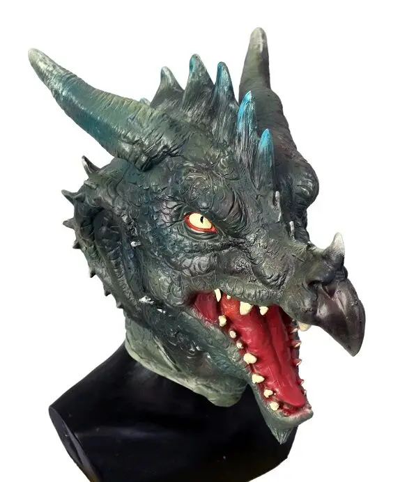 Реалистичная маска латексное животное Dragon Голова монстра для взрослых полная