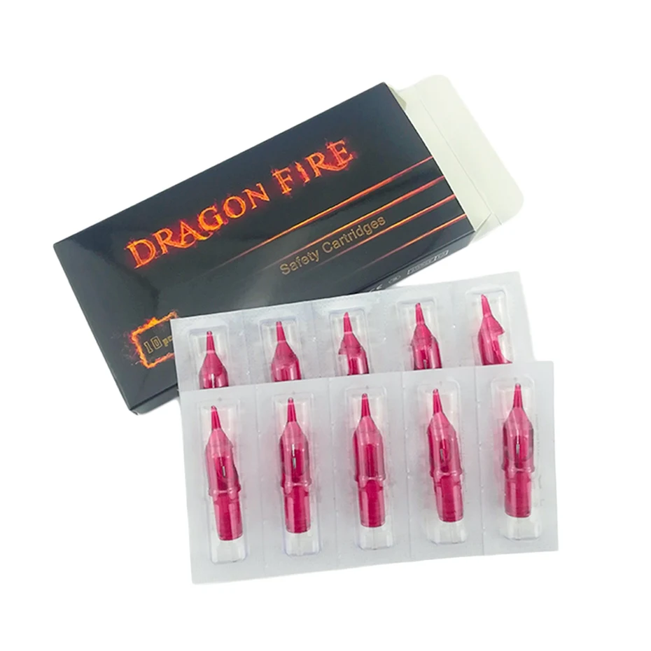 10 шт. Dragon Fire татуировки картридж иглы круглый вкладыш одноразовые
