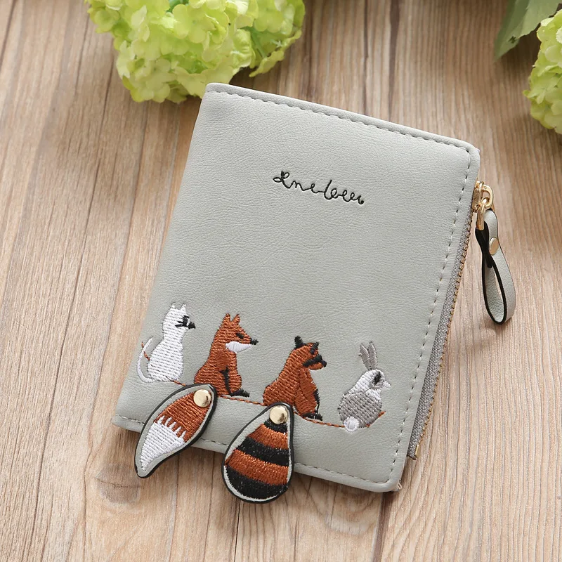 Женский короткий кошелек 2019 студенческий тонкий женские кошельки и Красивая
