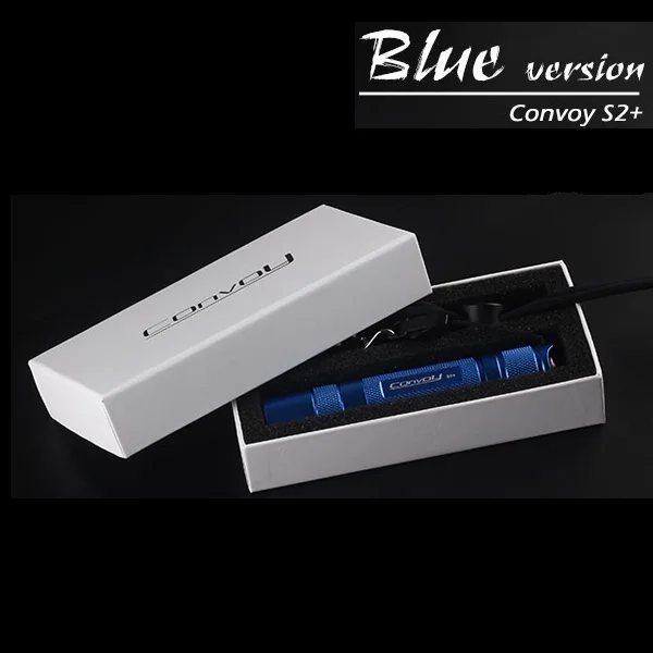Convoy S2+ алюминиевый сплав синий 2 7135x8 3/5 режимов EDC MAX 1067LM светодиодный светильник вспышка светильник фонарь походный светильник, лампа для велосипеда