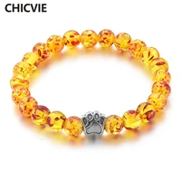 chicvie yellow yoga bracelet paw elastic rope bracelet for women jewelry natural stone bead custom personaliz bracelet sbr180001