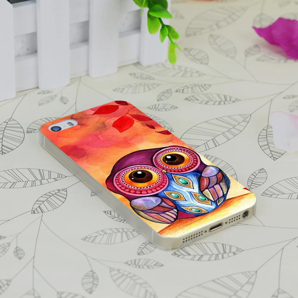 C0865 Owl S First Fall Leaf Transparent Hard Thin Case Skin Cover For Apple IPhone 4 4S 4G 5 5G 5S SE 5C 6 6S Plus |