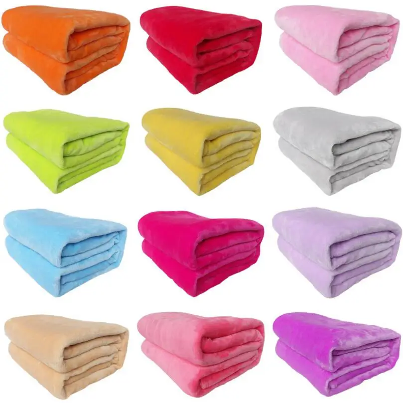 

Coral Velvet Fleece Blanket Throws Flannel Blankets Covers Baby Adult for All Season Soft Warm