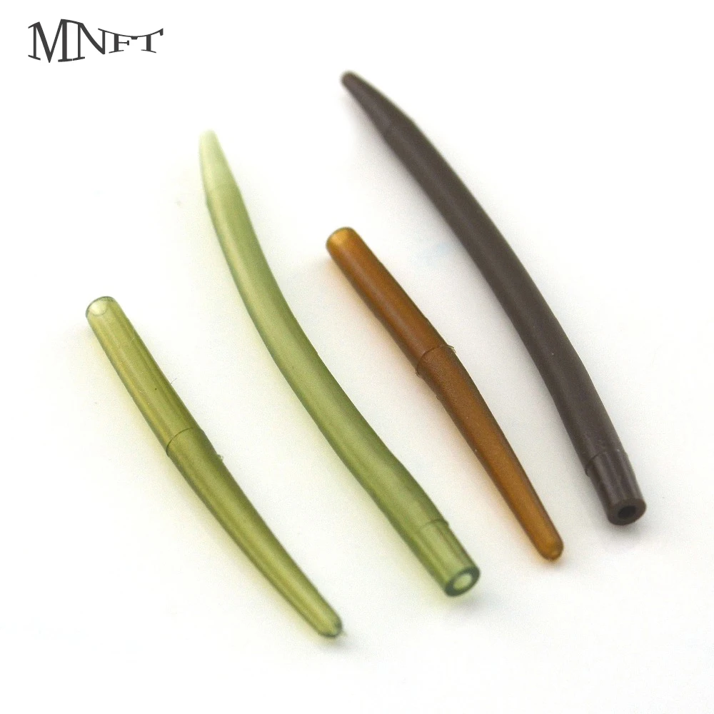 

MNFT 20Pcs Fishing Anti Tangle Sleeves Carp Fishing Tackle Tool Soft Rubber Cone Sleeve Green Brown Color