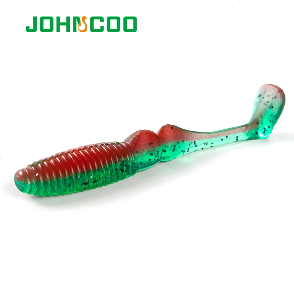JOHNCOO 4 шт. 95 мм 8 5g мягкие Biat аммонита Шад рыбалка приманка воблер карп для форели