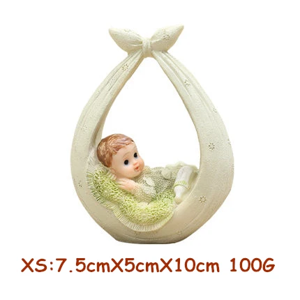 green XS Милые украшения для младенцев, статуэтка, 4 размера, 2 цвета, свадебные аксессуары для украшения дома, современные подарки на Рождество, подарок на день рождения, ZB1 - Цвет: green XS