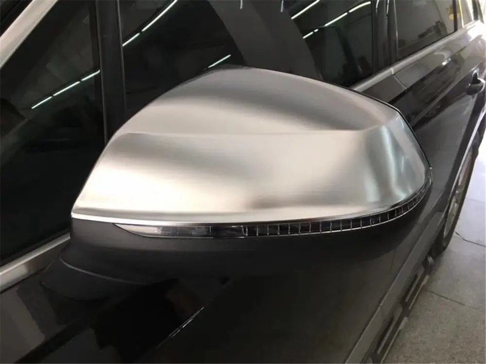 Для Audi Q5 SQ5 FY Q7 SQ7 4M- матовая хромированная Серебряная дверь боковое крыло зеркало заднего вида крышка отделка крышки чехол