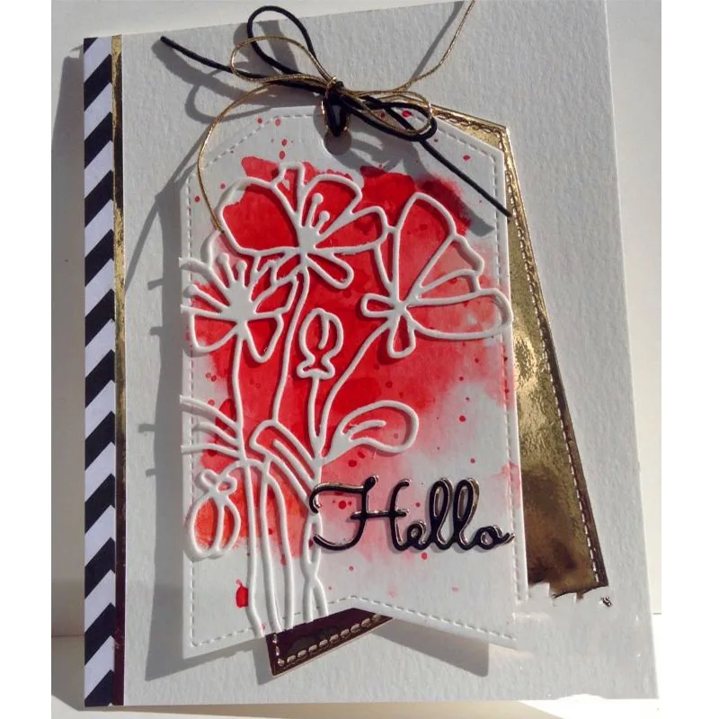 Цветок Собака Кошка Рыбалка рамка металлические режущие штампы трафареты для