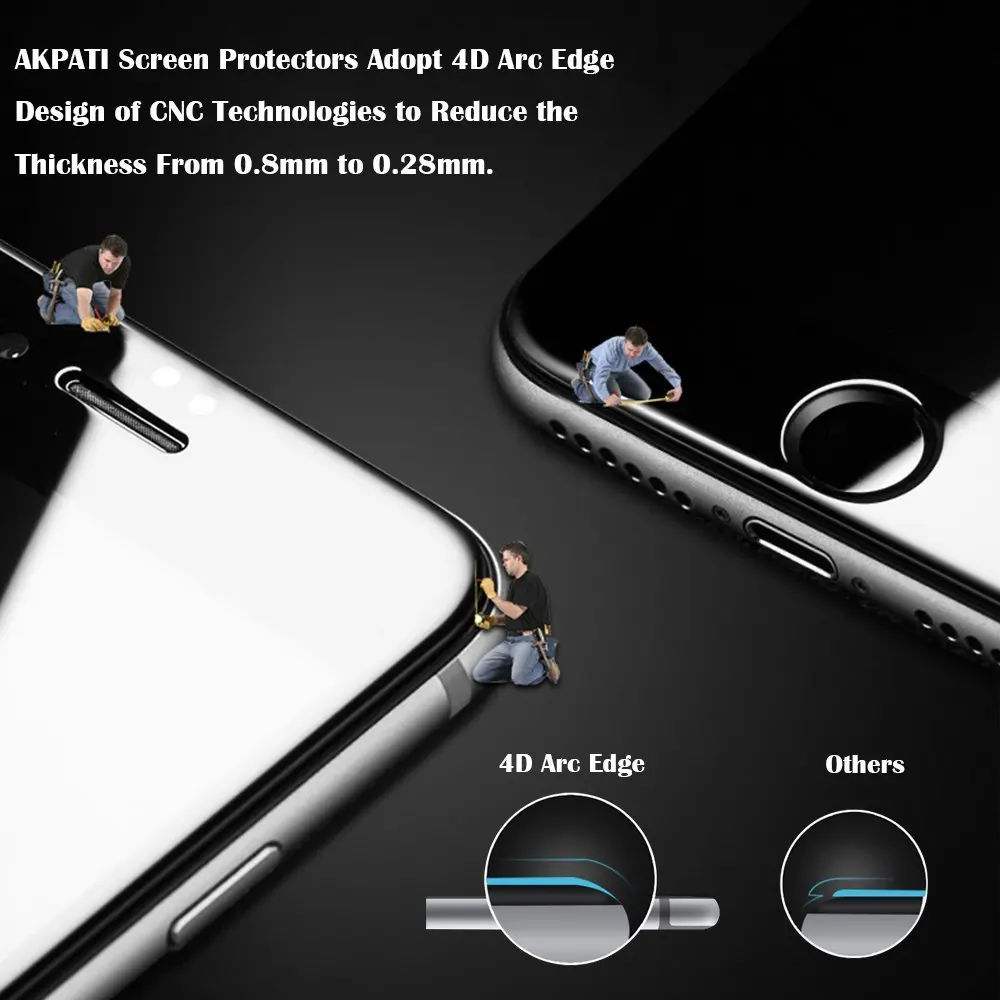 

Закаленное стекло для iPhone X, 8, 7, 6S Plus, 4,7 дюйма, 5,5 дюйма